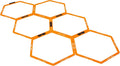 Hex Agility Rings Set of 6/12 Rings for Speed & Agility Footwork Training, Hexagon Ladder with Fitness Equipment Sport Workout Home Gym, Kids and Adults (Orange)