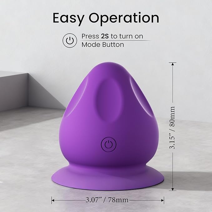 Mountable Massage Ball with Suction Base, Sports Relaxation Muscle Massage Tool, Deep Tissue Trigger Point Massager (Purple)