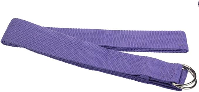 Cotton Exercise Yoga stretch Strap - Sturdy Flexibility Tensile Belt Adjustable Metal D-Ring Buckle, Hold Poses for Daily Stretching, Pilates, General Fitness, and Physical Therapy
