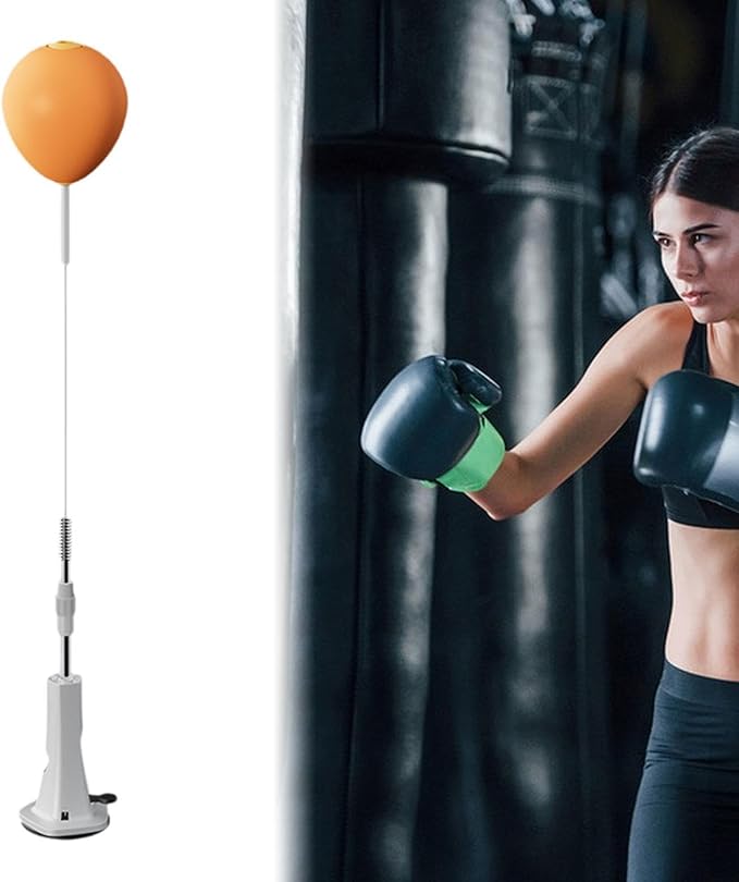 pistro Boxing Reaction Ball with Adjustable Stand Punching Bag Speed Training Equipment for MMA Home Gym Workout Fitness