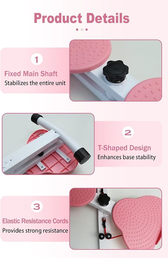 Waist Twister Machine Exercise, Adjustable Waist Twistting Fitness Tool with 300 lbs Weight Capacity, Abs Workout Equipment for Slim Waist and Core Ab Exercise