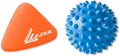 LEZER Trigger Massage Point, Manual Massage Ball, Hip Hook, Muscle Knot Release Tool, Deep Tissue Relief, Myofascial, Physical Therapy, Set of 2 (Orange Trigger and Spiky Ball)