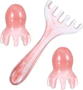 Head Massager Scalp Comb, 3 Pcs Resin Scalp Massager for Headaches Relaxation Head-Scalp Massage Tool Gua Sha Massage Comb Set Manual Acupressure Tool for Birthday Mother's Day Gifts