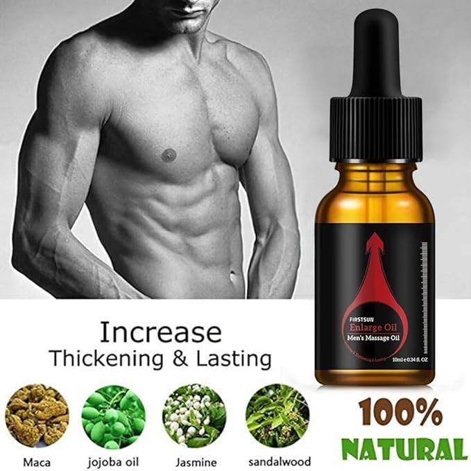 FirstSun Enlarge and Permanent Thickening Growth Men Energy Massage Essential Oil for Sex, Increase Dick Liquid for Health Care, Lateness Performance,Strength,Thicker (2 Packs)