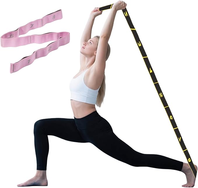 Resistance Bands for Working Out, 8-Levels Elastic Adjustable Exercise Band for Men & Women,Booty Legs,Yoga,Body Stretching,Pilates,Workout Bands for Training,Physical Therapy,Fitness,Gym