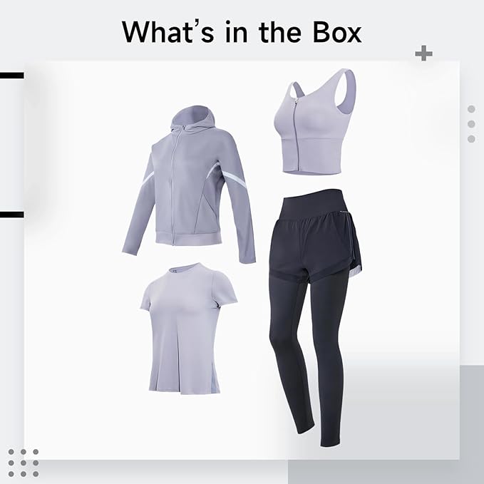 Women'S Pilates Set: 4-Piece Yoga Outfit, Black Xxl, Includes Jacket, Bra Top, Shorts, Pants, Breathable And Anti-Pilling Fabric, Fits 5 Ft To 5 Ft 11 In, 110 To 330