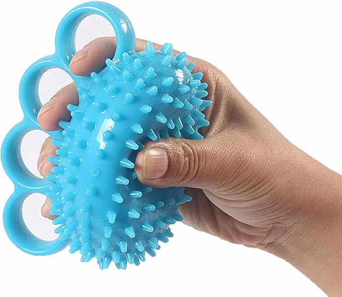 Hand Grip Strengthener Finger Exerciser Training Ball for Patient Recovery Elderly Stroke Arthritis Physical Therapy Anxiety Stress Relief Pressure Squeeze for Yoga Athletes Musicians Muscles Massage