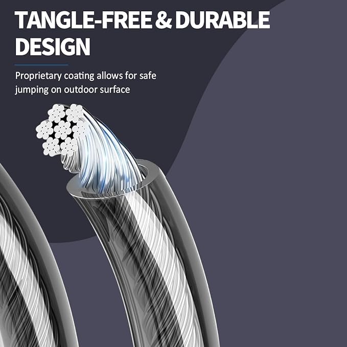 Hererope Weighted Jump Rope Set 3-in-1 Interchangeable 1/6lb 1/4lb 1/2lb Professional Jump Ropes for Men Women | Premium Ball Bearing Speed Rope Anti-Slip Leather Grip | Crossfit Boxing MMA