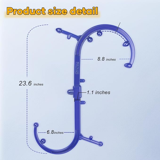 Back Hook Trigger Point Massager Tool, Handhold for Back Neck Shoulder Pain Relief, Deep Muscle Knots Massage for Women Men