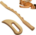 Openfly 2 PCS Wooden Gua Sha Massage Tools, Wood Massage Tools Includes Wood Therapy Massage Tools Lymphatic Drainage Tool, Wood GuaSha Tool for Anti Cellulite, Maderotherapy