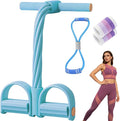 Upgrade 8 Tube Pedal Resistance Device, Pedal Resistance Band with Handle, Fashion Puller Exercise, Detachable and Adjustable Multifunction Fitness Bands for Abdomen, Waist, Arm, Leg