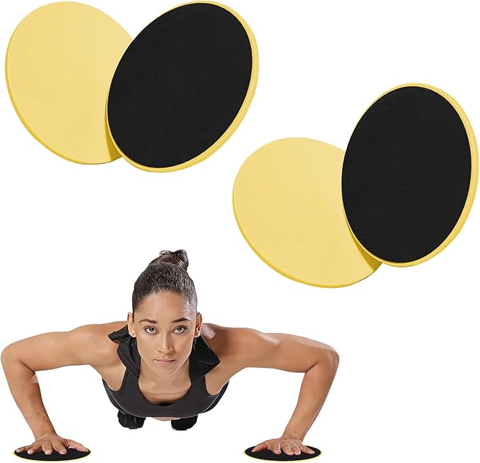 Set of 4 Round Core Sliders for Working Out,17.5cm/6.89In Exercise Core Pilates Sliders,Floor Foot Slider for Exercise