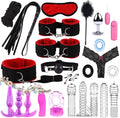 Red 25 Piece Nylon Indoor Yoga Training Set, Equipped with Feather Stick D-1