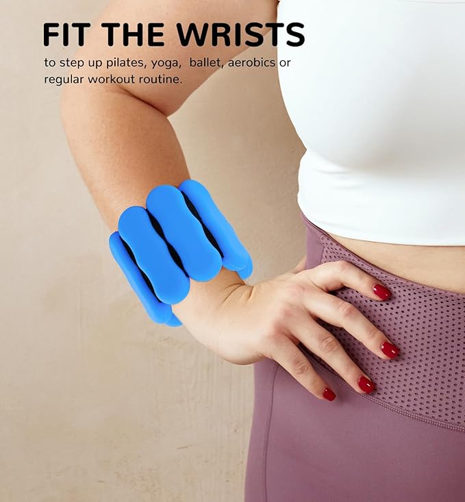 Wrist Ankle Weights for Women Men, Leg Arm Wrist Weights Bangles 1lb*2 2lb*2 Wearable Weights Pilates Weighted Bracelet for Strength Training Walking Swimming Yoga Physical Therapy