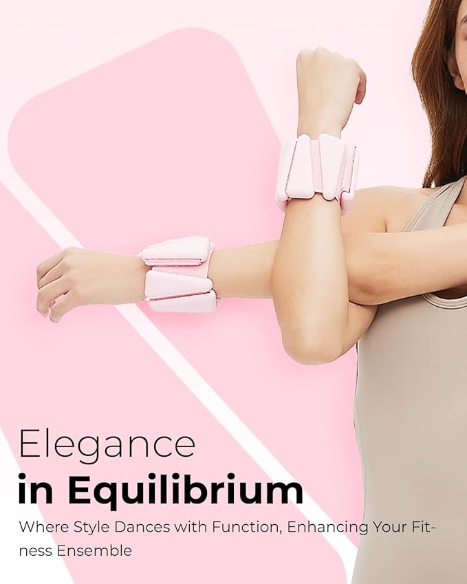 Pilates Weight | Wrist & Ankle Weights for Women | Weighted Bangles | 1LB/ 2LB Each (Set of 2)