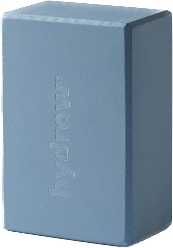 Hydrow Yoga Blocks - Supportive & Lightweight EVA Foam for Yoga, Pilates, Meditation, 9 x 6 x 4 inches, Blue