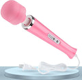 Wired Powerful Handheld Wand Massager, Strong Personal Vibration Massage for Sports Recovery, Back Muscle Aches, Whole Body Pain (Pink)
