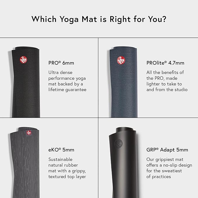 Manduka eKO Yoga Mat - 5mm Natural Rubber | Eco-Friendly | Soft Textured Surface| Natural Next-to-Skin Feel
