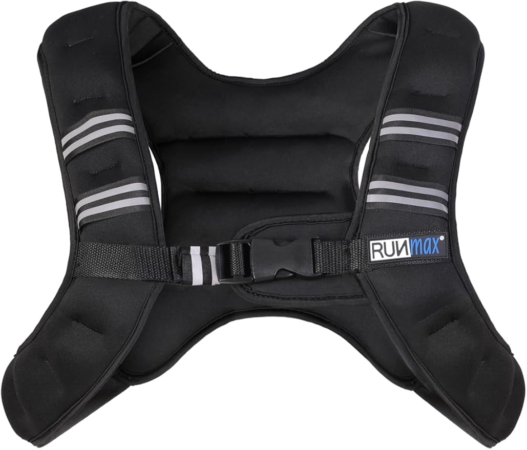 RUNmax 20LBS - 150LBS Adjustable Weighted Vest Wtih Shoulder Pads Option for Men and Women