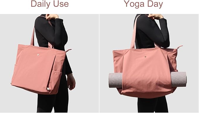 ESVAN Yoga Mat Bag Yoga Tote Carrier Shoulder Bag Carryall Tote for Office,Yoga,Pilates,Travel,Beach and Gym