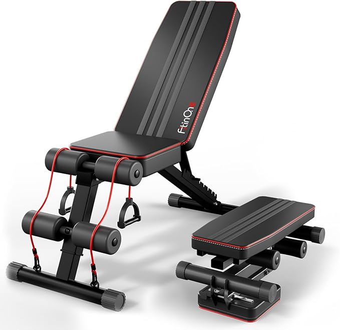 Adjustable Folding Weight Bench for Home Gym, 660 lbs Capacity Multi-Functional Workout Bench Sturdy Durable for Full Body