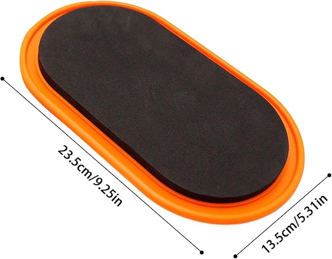 Core Sliders for Home Workouts - Oval Shape Fitness Gliders | Sided Sliding Discs for Carpet, Hardwood Floor Gym, Exercise Slides for Women Men, Indoor Daily Routine, Pilates Equipment