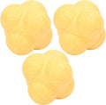 Drfeify 3Pcs Bounce Reaction Balls Ball Set for Training & Coordination HexShaped with TPR Material for Multisport Athletes