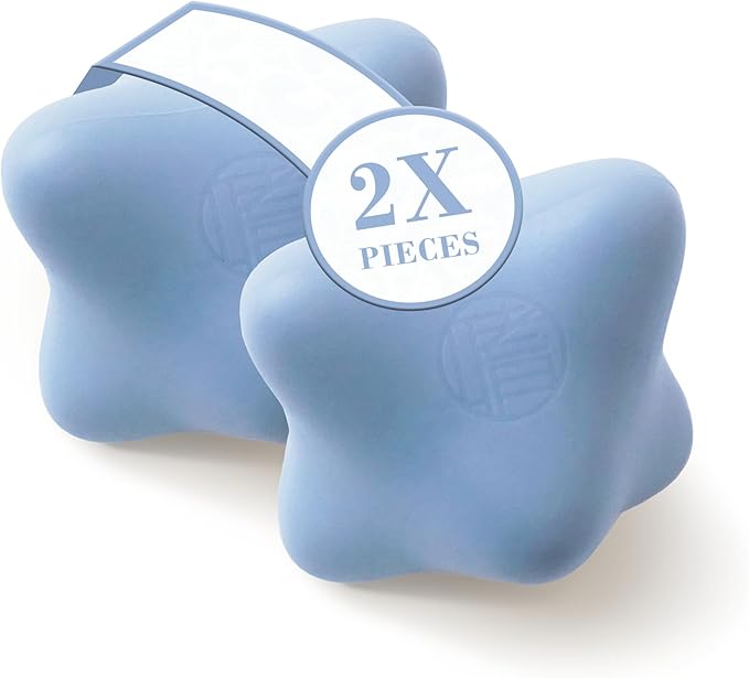 Tsubo-Oshi Massage Tools: 2-Pack Pressure Point Reflexology Tool - Handheld Silicone Massager for Knots, Muscle Tension & Relaxation - Vegan