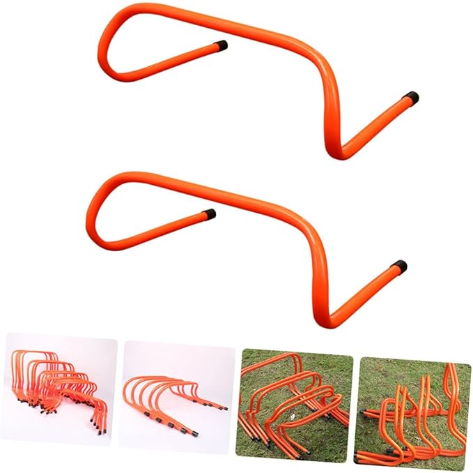 2pcs Wear-Resistant Plastic Speed Hurdles 15cm Agility Training Equipment for Youth Football and Track Running Practice