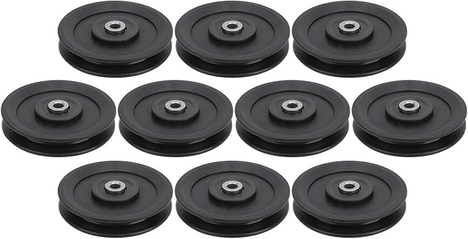 10pcs 115mm Nylon Fitness Bearing Pulley, Gym Accessory Strength Training Equipment, Home Gym Attachments with Iron Core, Durable Wear Pulleys for Health Club
