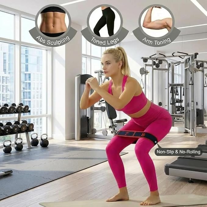 2Pcs Fitness Resistance Band for Stretching and Yoga, Numbered Resistance Band with Loops & Waterproof Portable Bag, 8 Segment Elastic Strap for Pilates, Dance & Physical Therapy