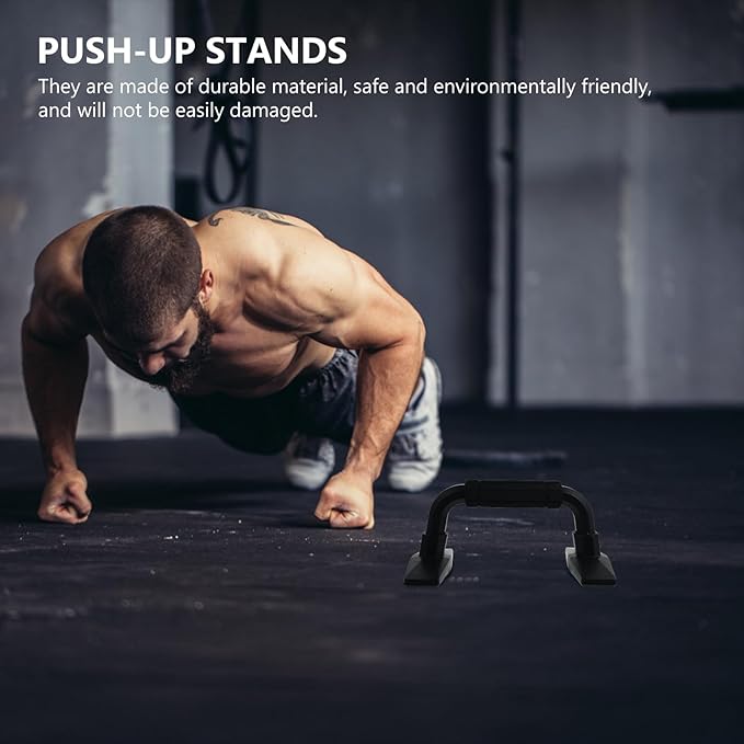 PRETYZOOM Push-up Bars Portable H-shaped Push-up Stands Non-slip Grip Small Size Bodybuilding Exercise Equipment for Home and Indoor Strength Training