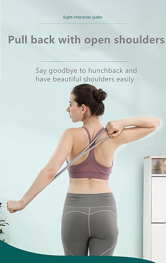 Figure 8 Resistance Band, Yoga Elastic Band Stretching Resistance Latex Rubber Fitness Exercise, Exercise Band for Home Workouts