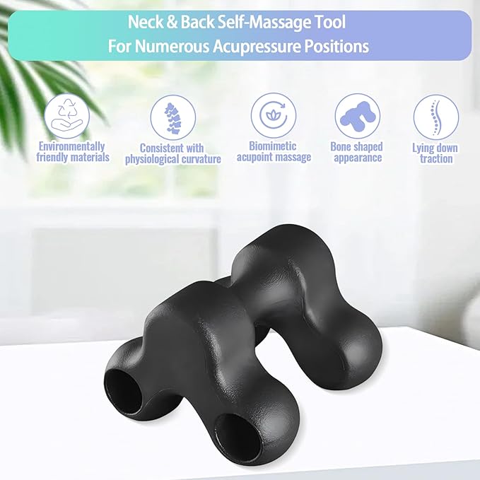 Occipital Release Tool Trigger Point Massage Tool Neck Massage Cervical Neck Manual Back Massager for Pain Relief Deep Tissue Home Use Suitable The Whole Body