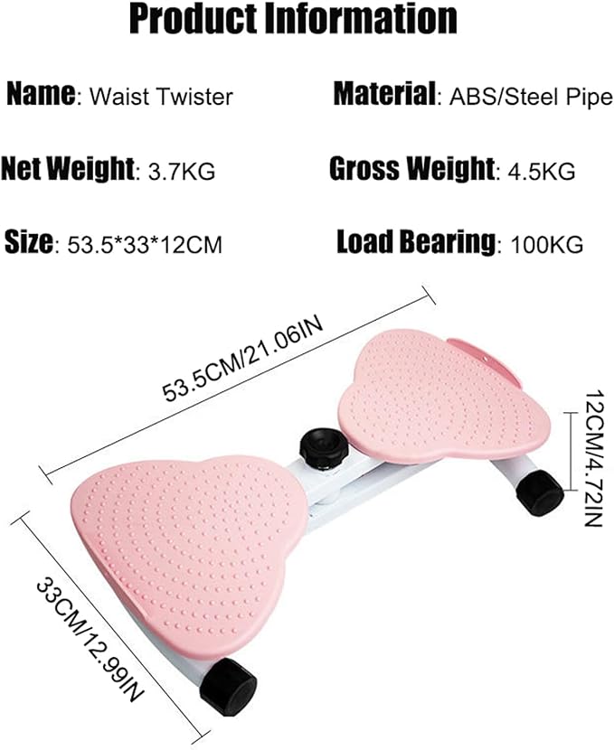 Waist Twisting Machine, Waist Sculpture Twister, Waist Whisper with Drawstring Body Shaping Waist Twisting Disc Exercise Waist Twisting Board Massage Foot Sole for HomeBlue,12x53x33cm