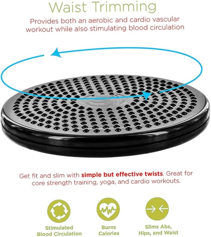 Twist Board for Exercise,Waist Whisper 9.6 Inch Large Non-slip Safety Wobble Board Waist Twisting Disc for Women Men Slimming and Strengthening Abdominal & Stomach Exercise Equipment At Home