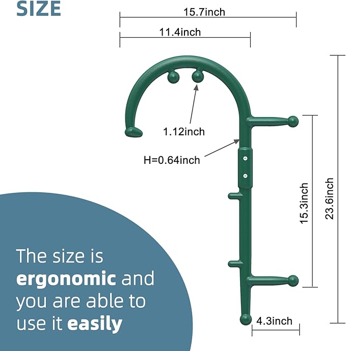 KEINE MARKE Trigger Point Massage Tool Body Deep Tissue Handheld Back, Neck, Shoulder, Leg and Feet Massager Rod, Muscle Release Tool Self Massage Hook Cane for Women & Men