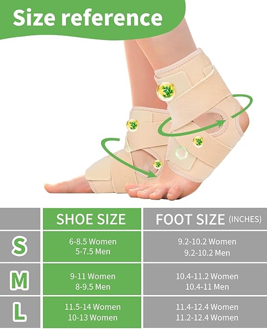 Castor Oil Pack Wrap For Foot Ankle Wrap Foot Wrap For Plantar Fasciitis Relief Foot Pain Relief,Adjustable Breathable Compression Ankle Support,Beige,Size S,Castor Oil Not Included,1 Per Pack