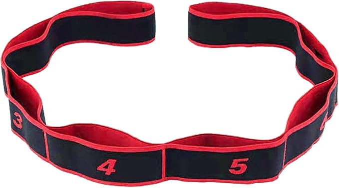 Fitness Band Elastic Stretch Strap with 8 Looped Resistance Stretching Strap for Pilates Dance Resistance