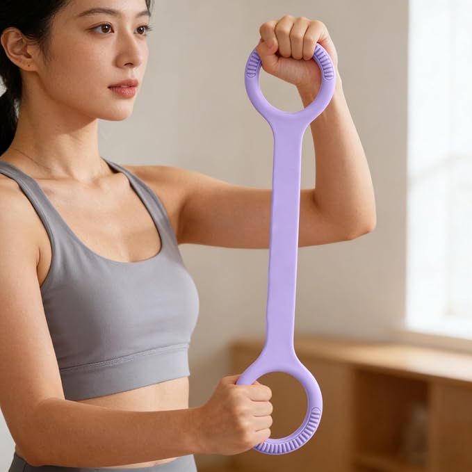 Figure 8 Resistance Band with Handles, Fitness Ropes Exercise Bands for Women, Elastic Ropes for Arm Back Shoulder Stretching Training, for Yoga, Pilates, and Physical Stretching ﻿