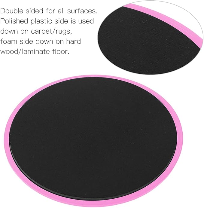 Fitness Sliding Discs, Core Slider Workout Disks for Low - Impact Training, Smooth Slide Mat for Home Gym, Aerobics and Calisthenics with Non - Slip Bottom