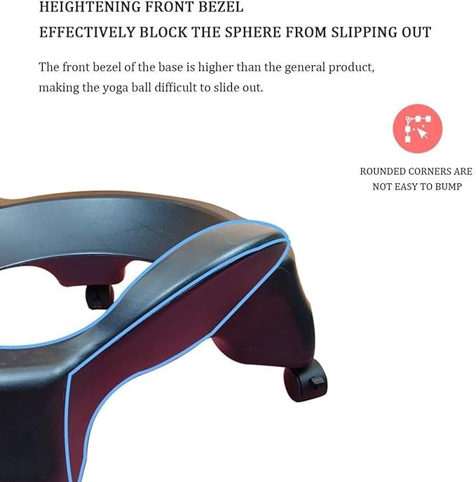 Yoga Ball Chair,Fitness Balance Ball Chair,Balance Ball Chair,Exercise Stability Yoga Ball Chair,for Exercise & Balance (Purple)