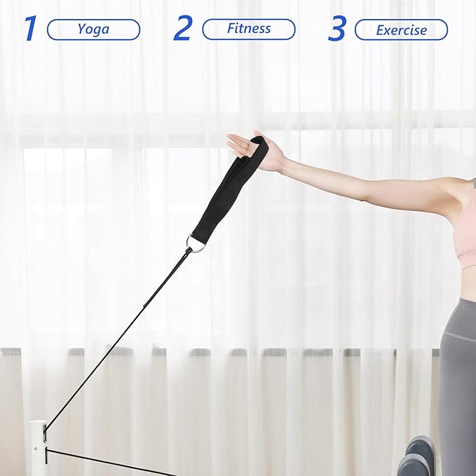 2pcs Yoga Strap: Double Loop Yoga Straps With Buckle - Elastic Fitness Bands For Resistance Training Stretching Home Gym