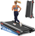 Jogwell Walking Pad Treadmill with 20%/15%/12% Auto Incline, 350lbs Capacity Treadmills for Home Office Under 35dB, Spacious Running Area, Vertical Storage, 3/3.5HP Brushless