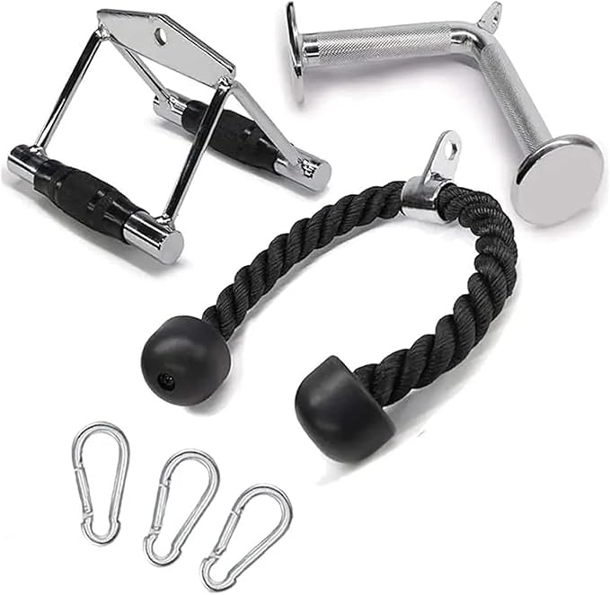 Double Head Rope Pulldown Attachment Set Gym Strength Training Equipment Handles Big Bird Gym Equipment Accessories