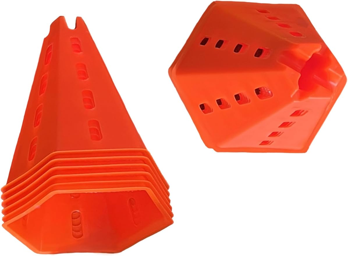 Arriba Sports Cone Hurdle Set; Training Cones and Agility Poles: Agility Training Set; 12 Cones and 6 Agility Poles with Carry Bag