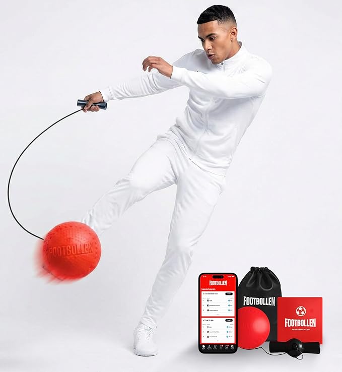 Footbollen Kick Ball – Interactive Soccer Training for Kids, Teens & Adults | Improve Foot-Eye Coordination, Agility & Ball Control