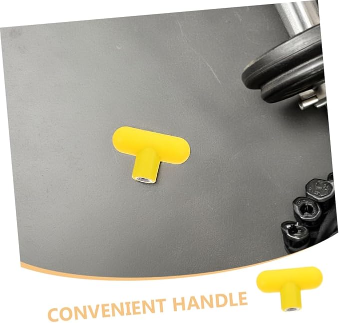 Zerodeko 2pcs Fitness Equipment Revolving Handle with Ball Knob Insert Pin for Cable Machine Attachments Heavy Duty Exercise Handles for Strength Training Ergonomic Comfort Yellow