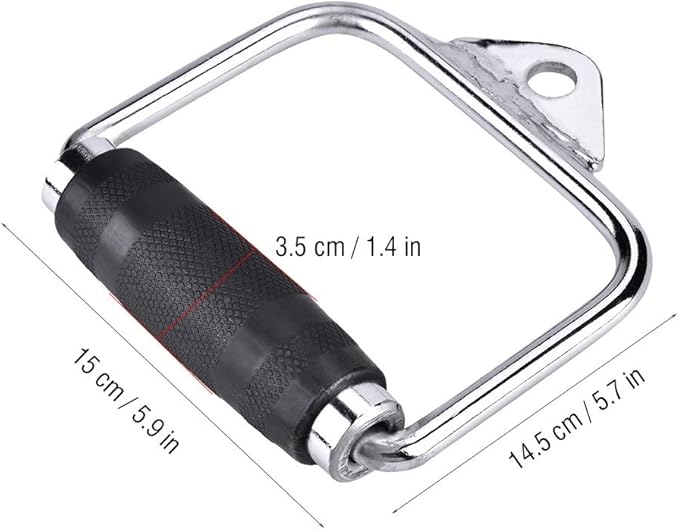 High Strength Single Extension Stirrup Handle for Gym Exercise Cable Equipment Attachment Perfect for Home and Gym Training Comfortable Rubber Grip Fits Any Cable