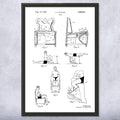 Pilates Chair Patent Framed Print (9x12) Pilates Gifts, Gym Art, Pilates Decor, Athlete Gifts, Garage Decor, Sports Gifts, Mom Gifts